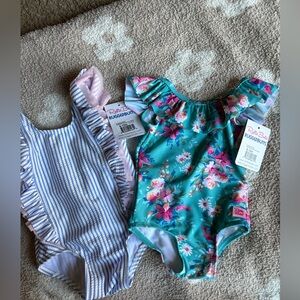 Ruffle Butts 6-12 month swimsuit (2!)